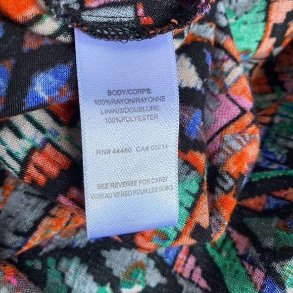 MATERIAL GIRL Colourful Print Mini Dress Cut Outs - Picture 7 of 7